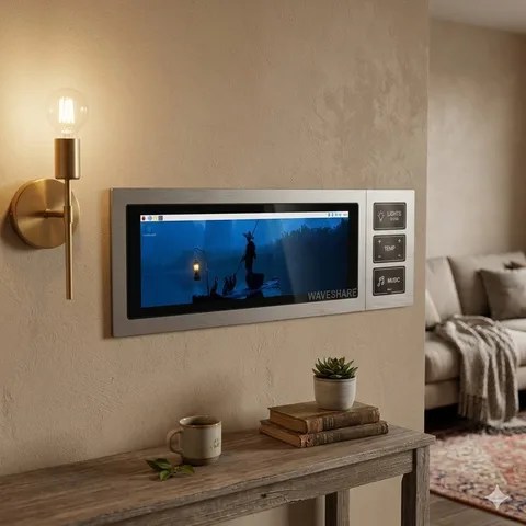 شركة ويف شير تطرح شاشة لمس عريضة مقاس 8.8 بوصة لأنظمة التحكم المنزلي الذكي