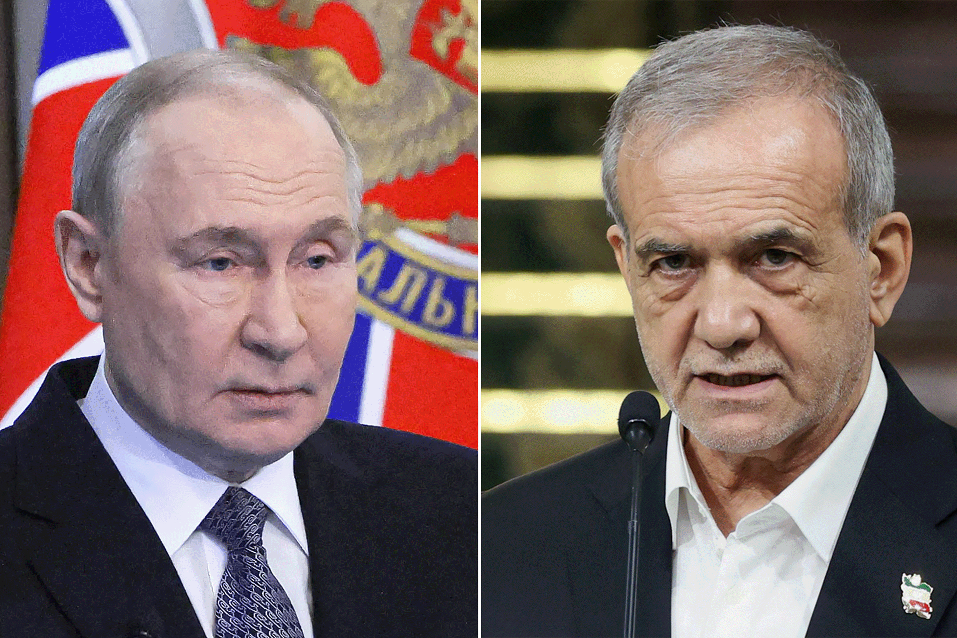 بزشكيان يدعو بوتين لتقديم دعم روسي لبلاده في الحرب