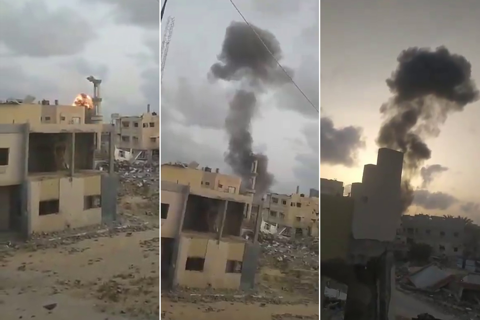 مغردون: نصف ساعة من أهوال يوم القيامة في خان يونس020 مغردون: نصف ساعة من أهوال يوم القيامة في خان يونس